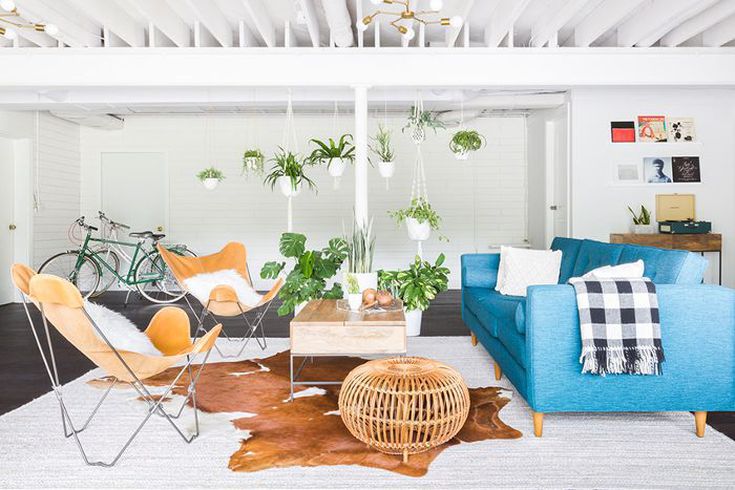 流行色彩的客厅