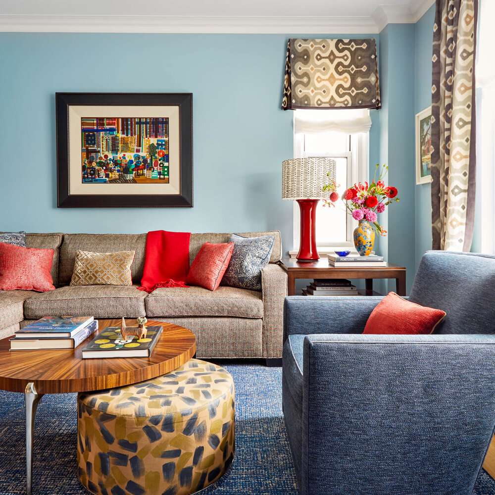 客厅地毯混合颜色