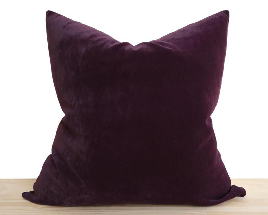 紫色天鹅绒的枕头