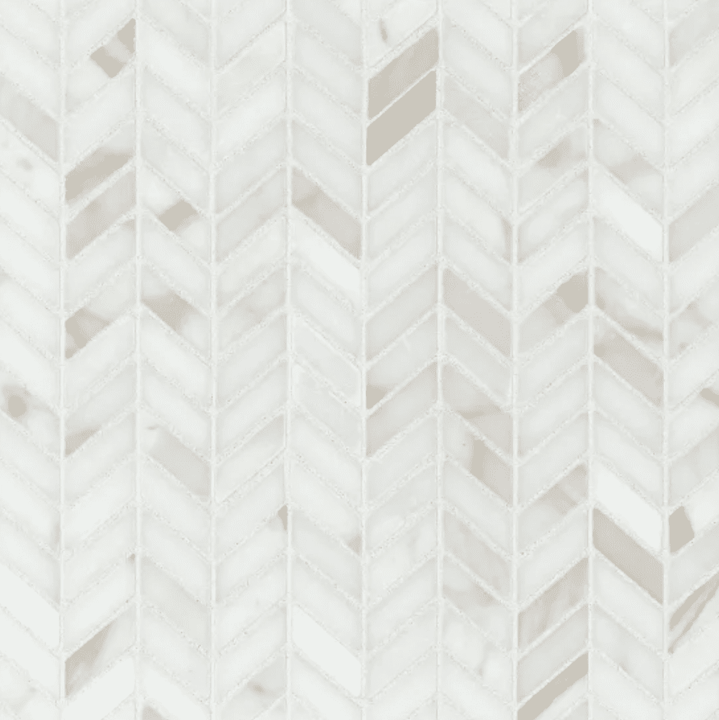 白色人字形瓷砖你可以在Bedrosians瓷砖& Stone买到