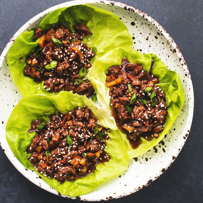 蜂蜜牛肉生菜卷