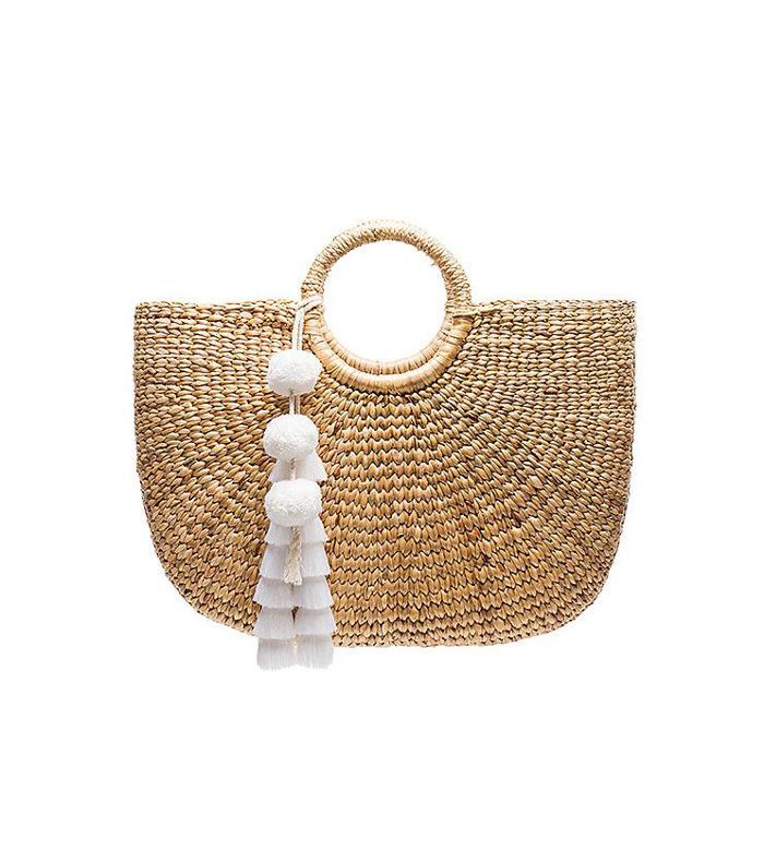 大筐手提包米色。