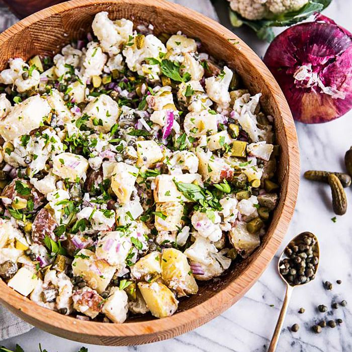 旧石器时代的感恩节食谱-菜花马铃薯沙拉