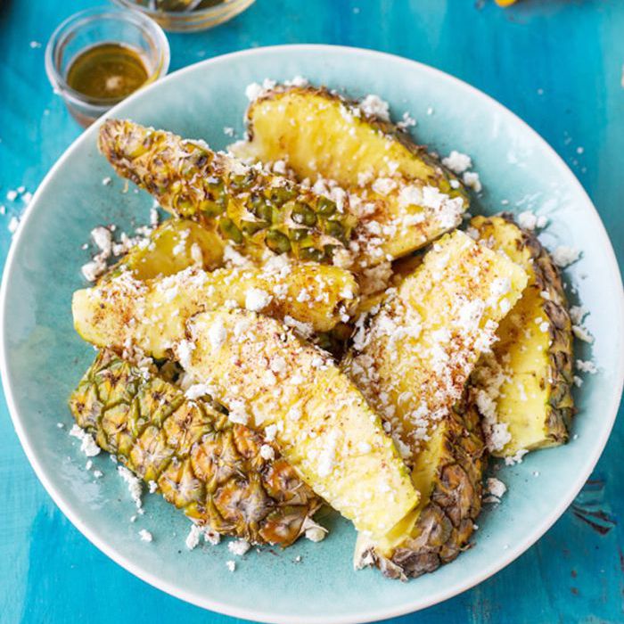 热蜂蜜菠萝楔形