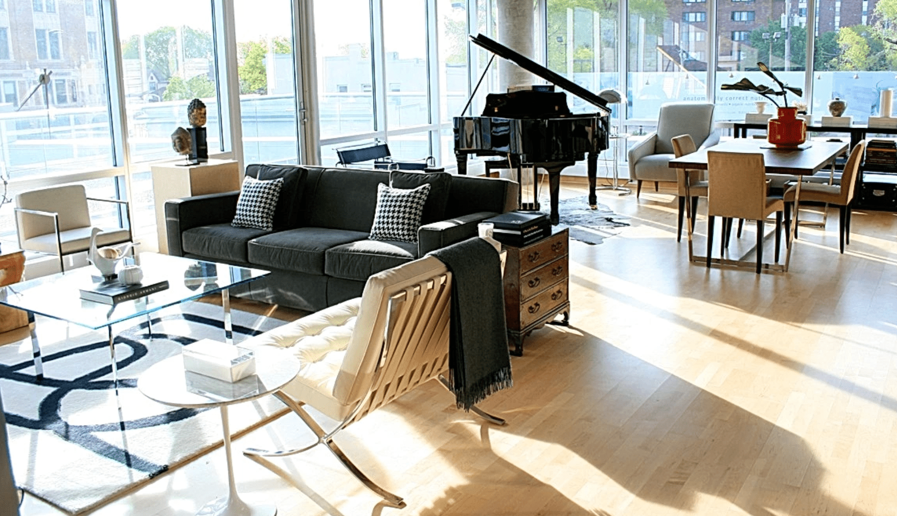 开放式平面图与现代家具