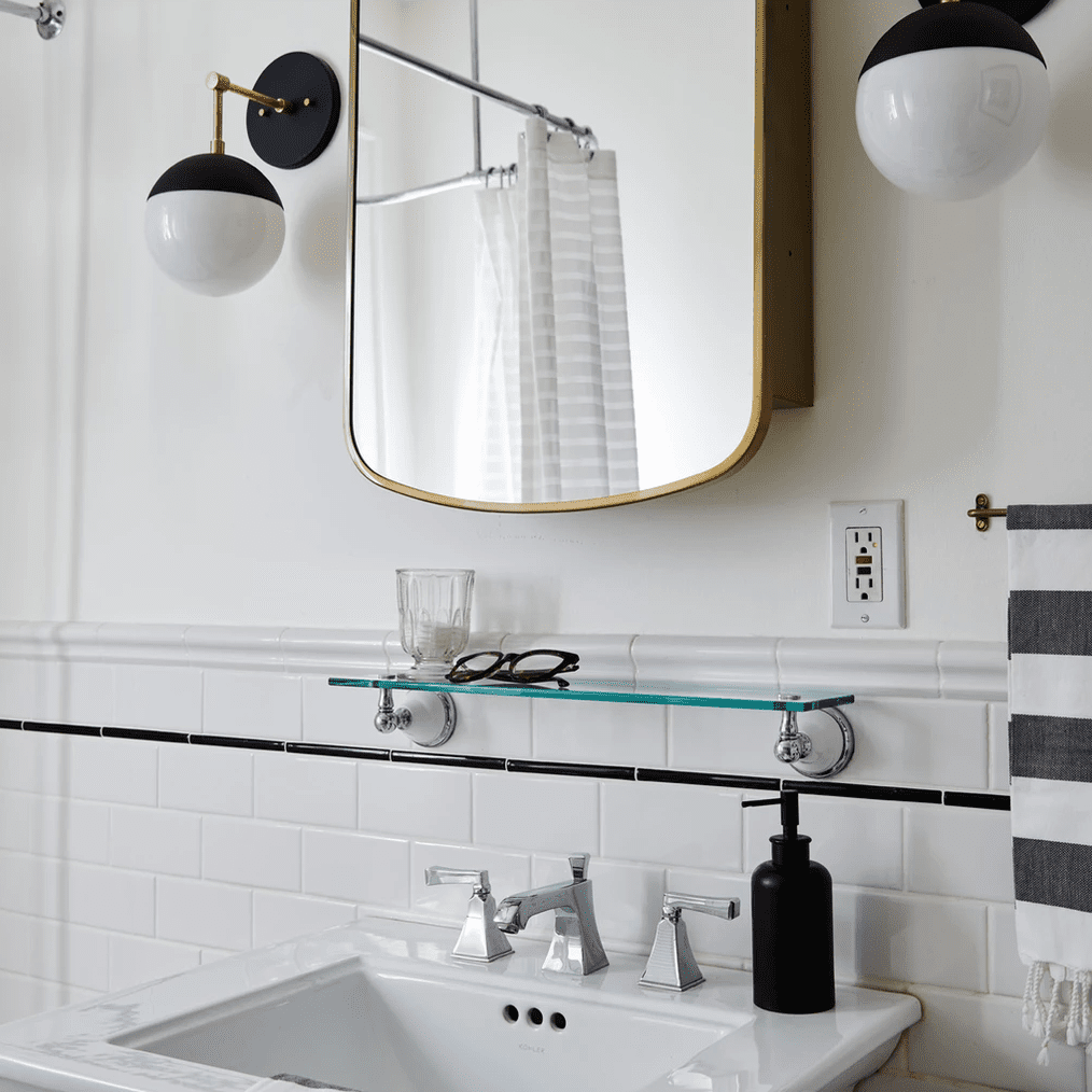 浴室台面存储玻璃架