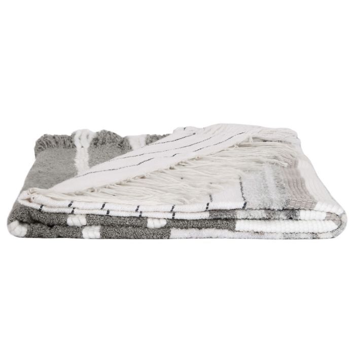 蜜蜂和柳家粗毛毛毯在灰色