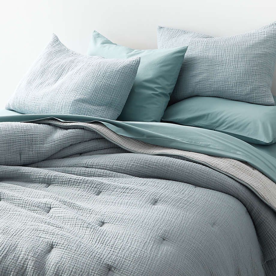 云棉海洋+灰色棉被和枕头垫