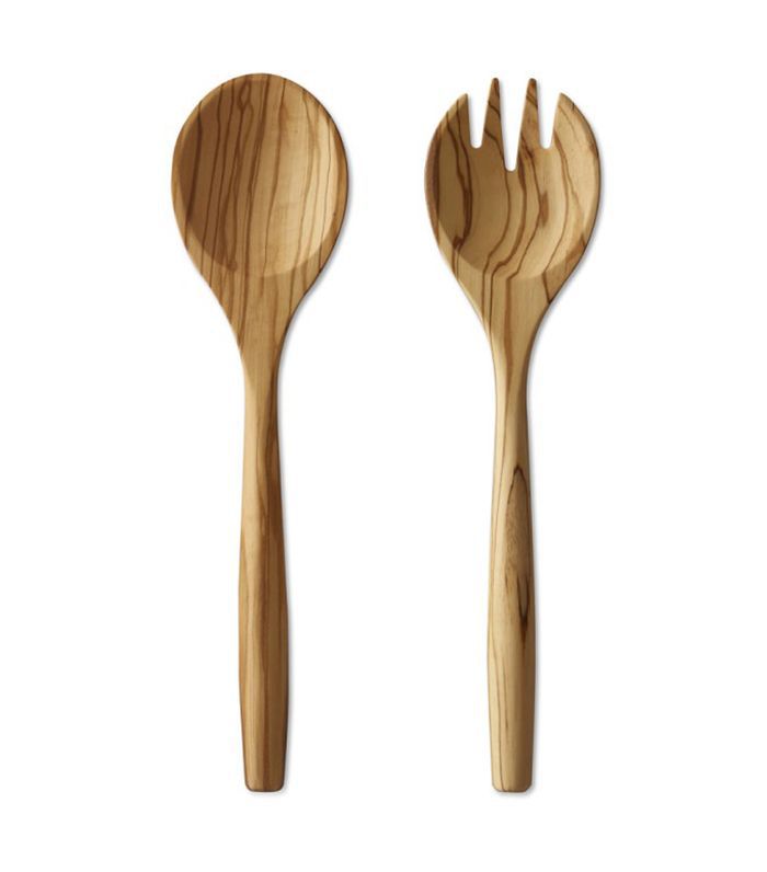 Olivewood沙拉服务器”class=