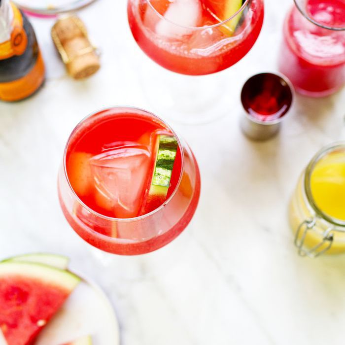 夏天prosecco鸡尾酒