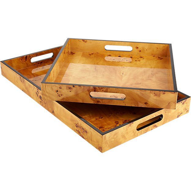 CB2影木托盘矩形