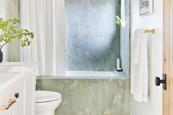 绿色大理石浴室