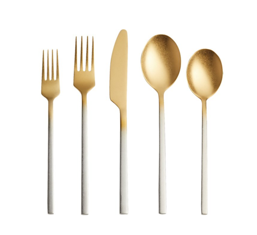 CB2 20件大头针翻转双色餐具