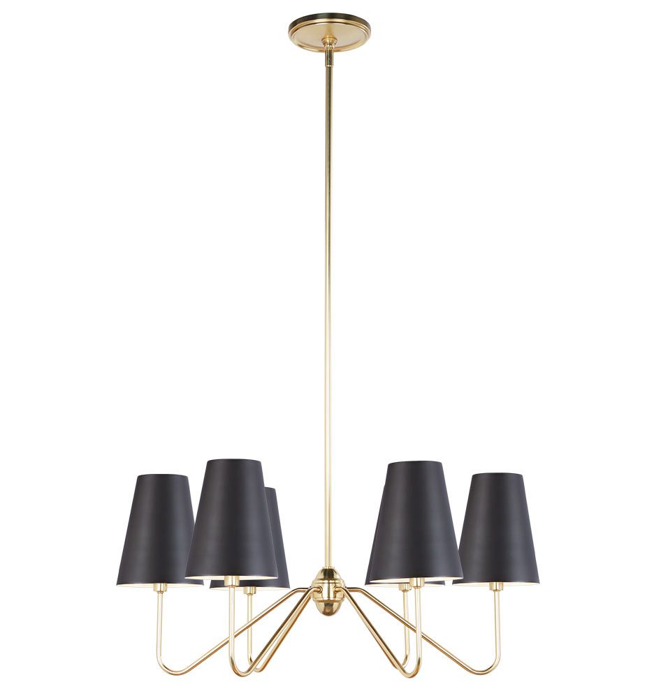 伯克希尔6臂吊灯灯罩金属