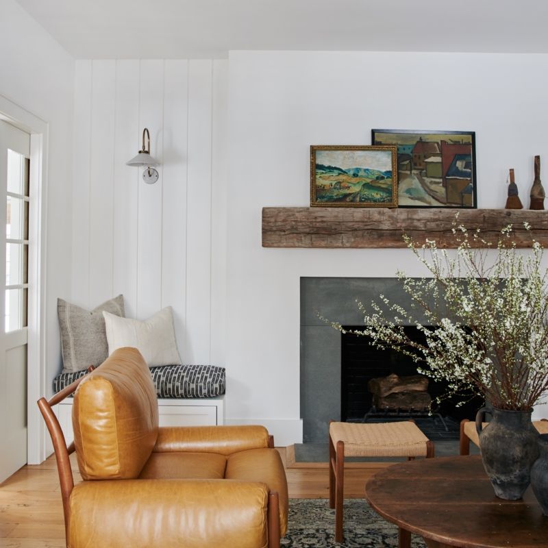 皮革沙发特写镜头。