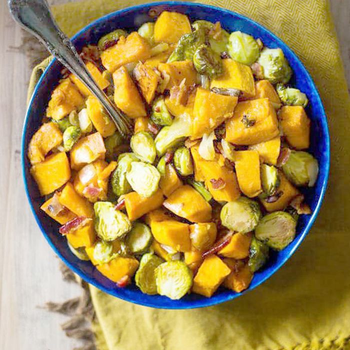 烤枫肉球芽甘蓝