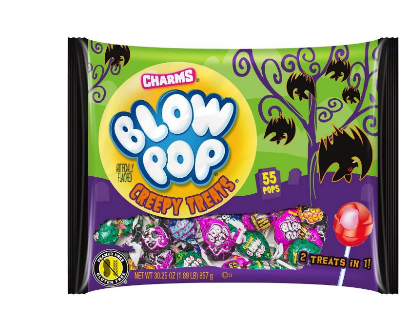 一袋棒棒糖令人毛骨悚然的对待万圣节糖果。