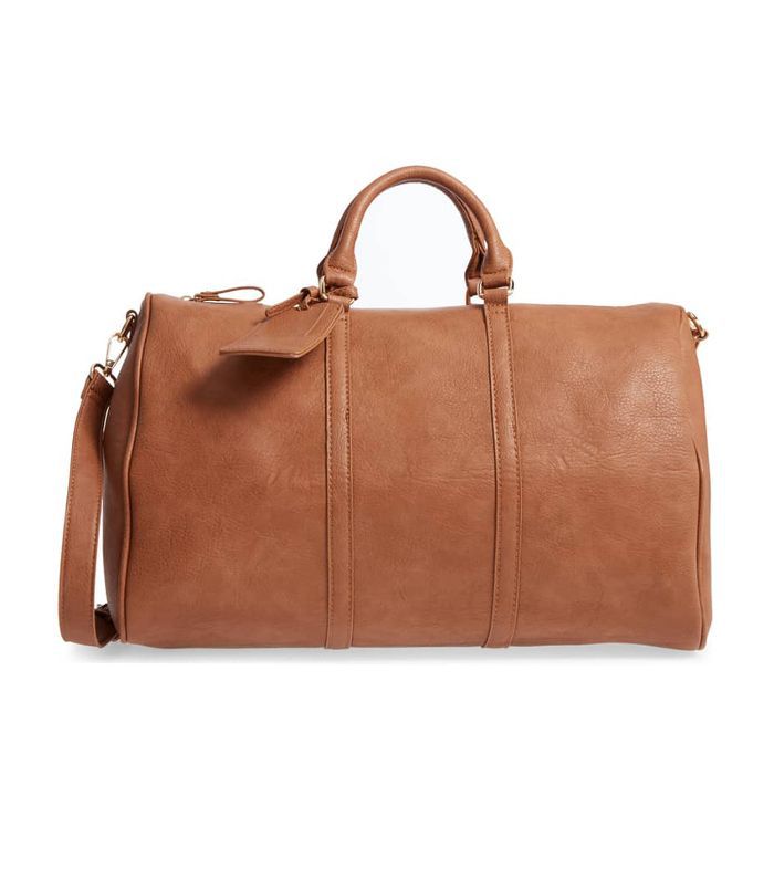 鞋底社会“小霸王”仿皮旅行包 - 米色