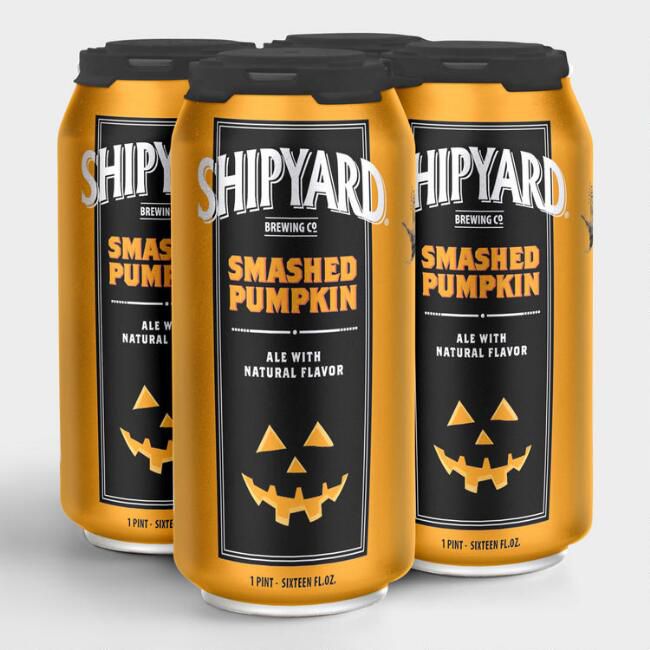 南瓜啤酒的罐。