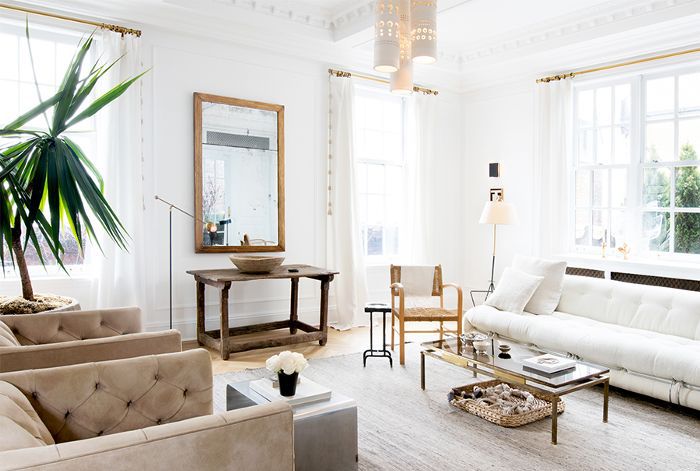 中性，明亮的客厅