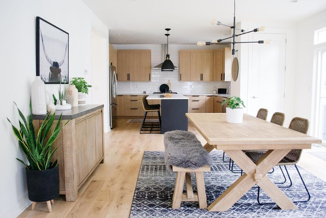 开放式厨房和餐厅