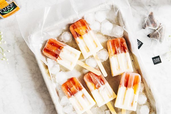 红茶和桃creamsicles