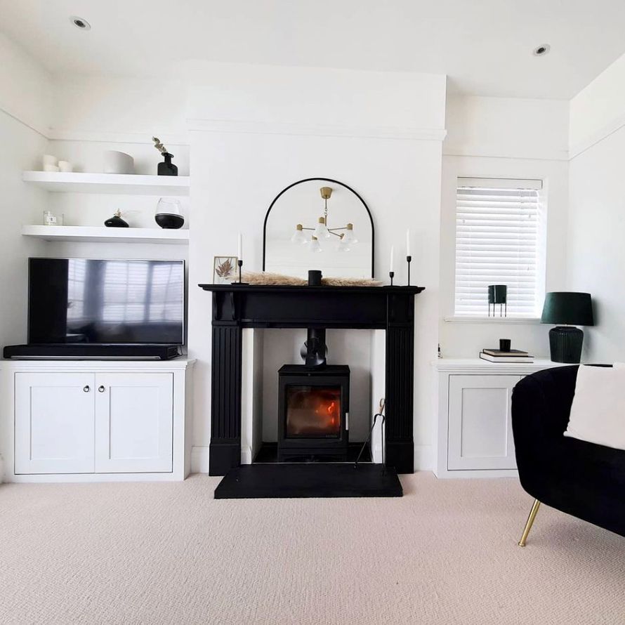 客厅地毯黑色和白色的想法