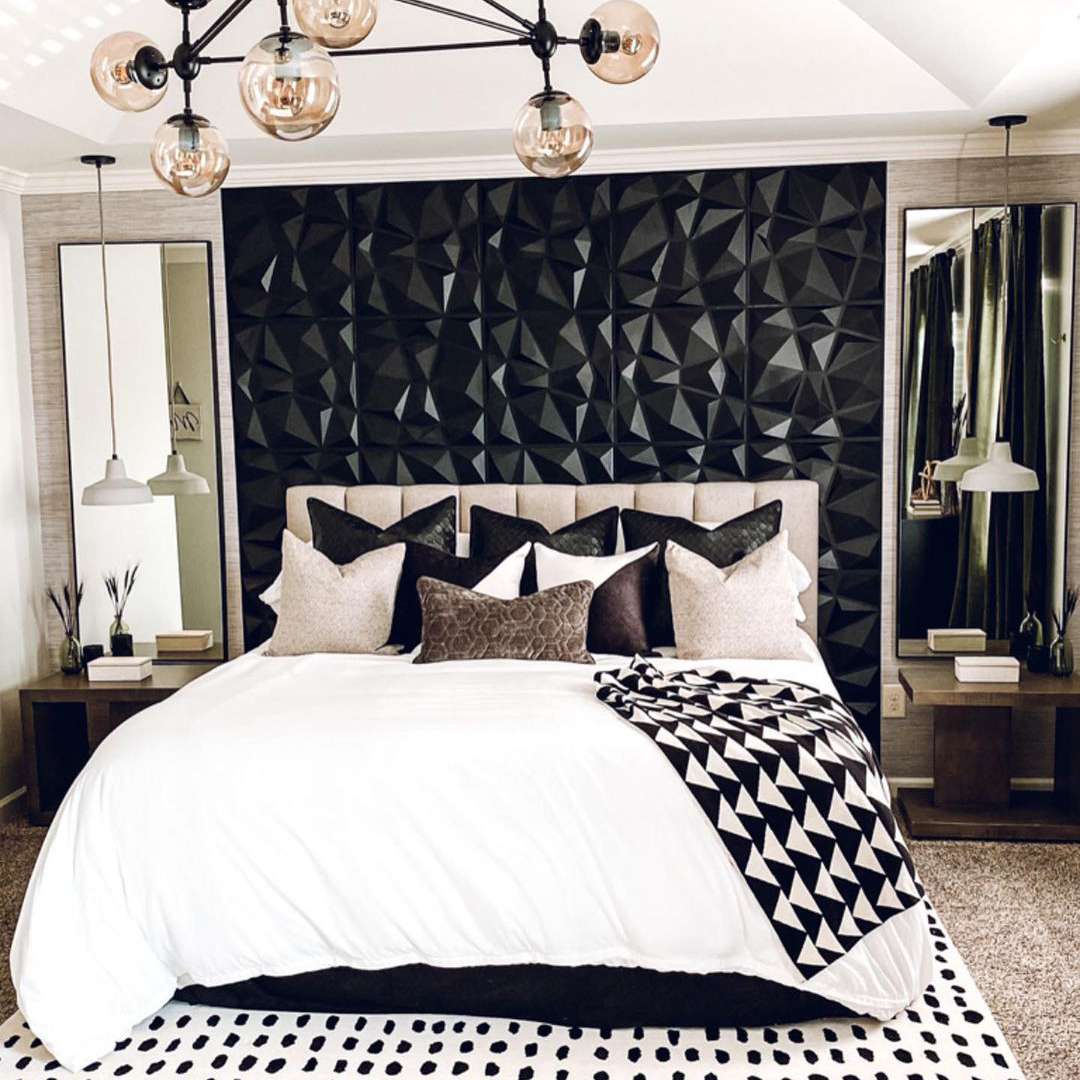 黑色几何口音墙