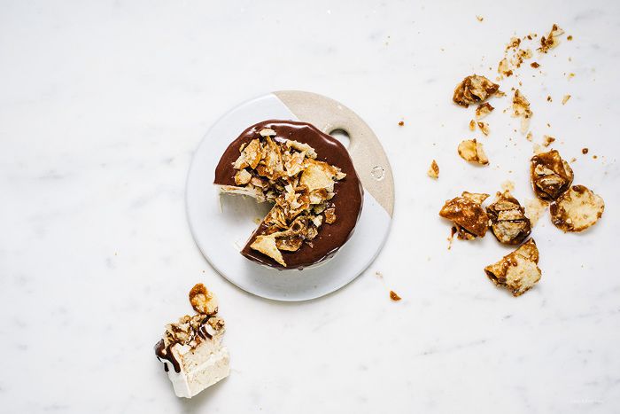 巧克力覆盖的蛋糕