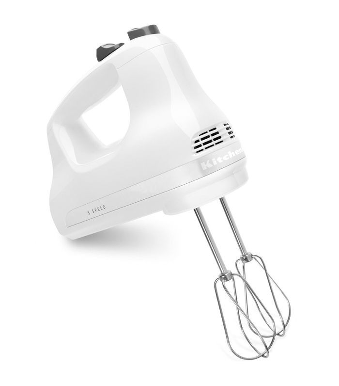 厨房辅助5快速手动搅拌机在白色