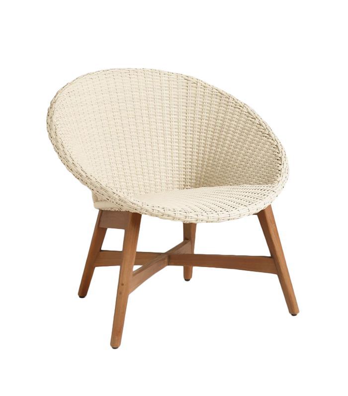 圆形全天候柳条Vernazza椅子2套:白色