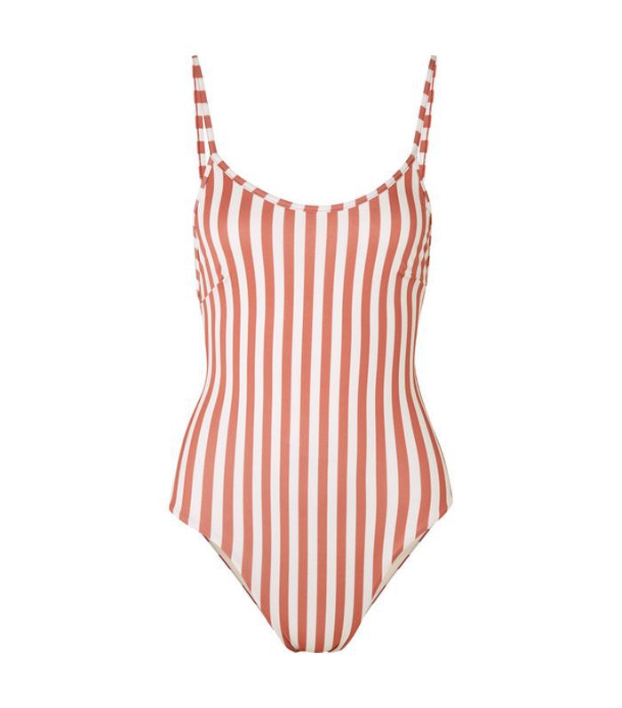 海特条纹泳衣