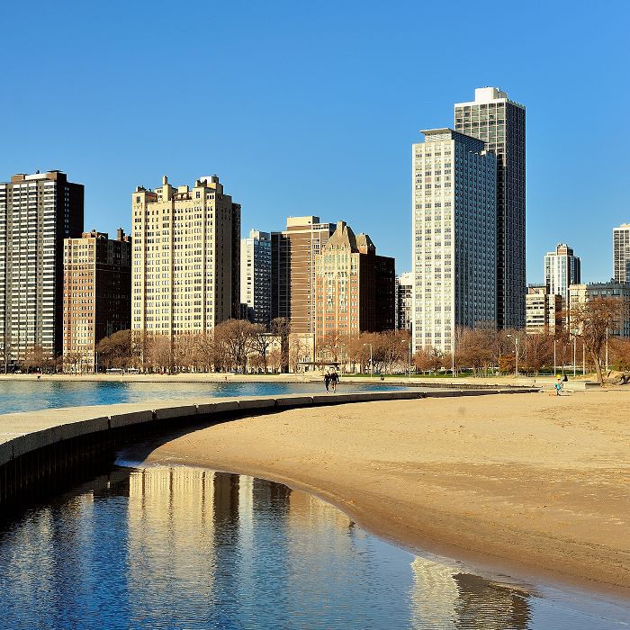 北大道海滩，芝加哥”class=