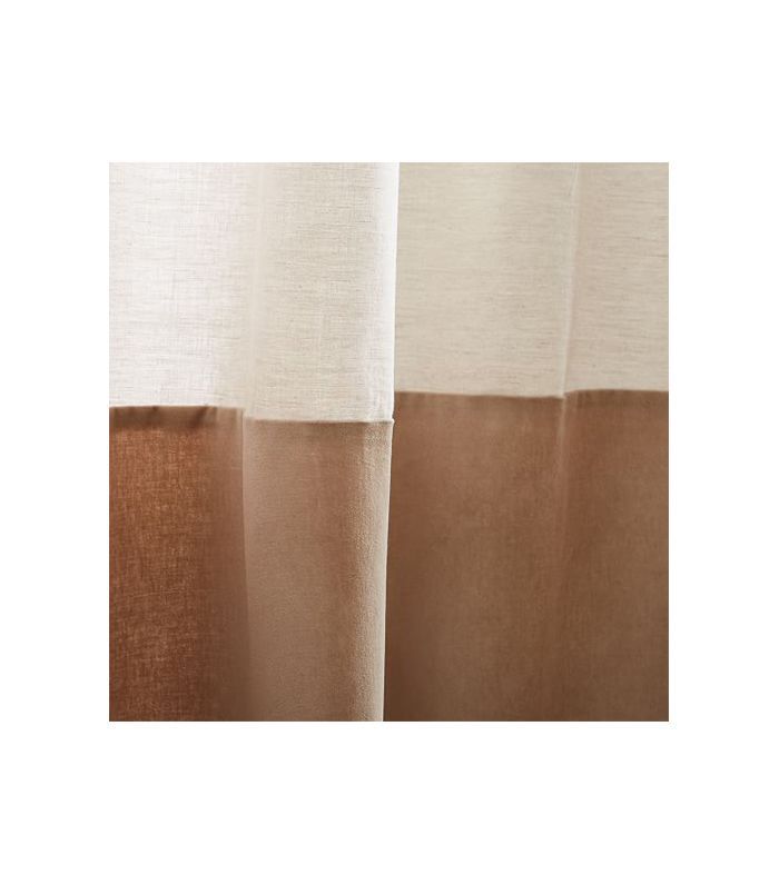 亚麻布天鹅绒窗帘Colorblock
