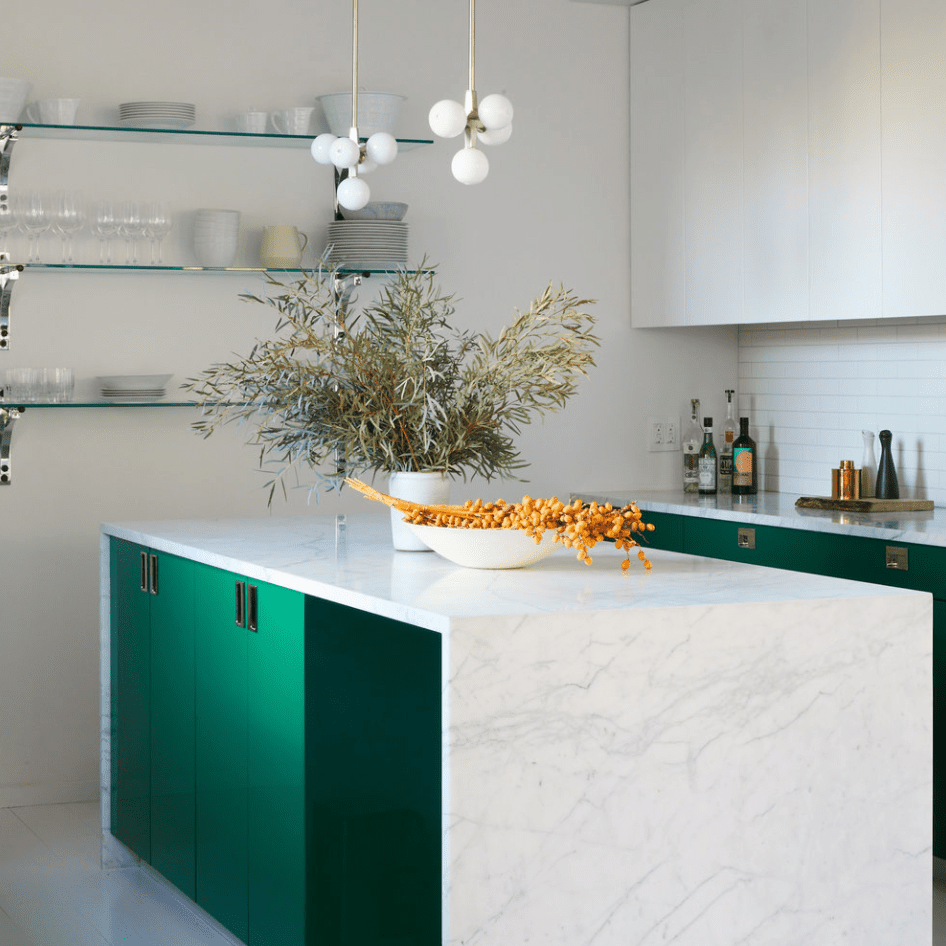 大理石厨房，定制宜家橱柜