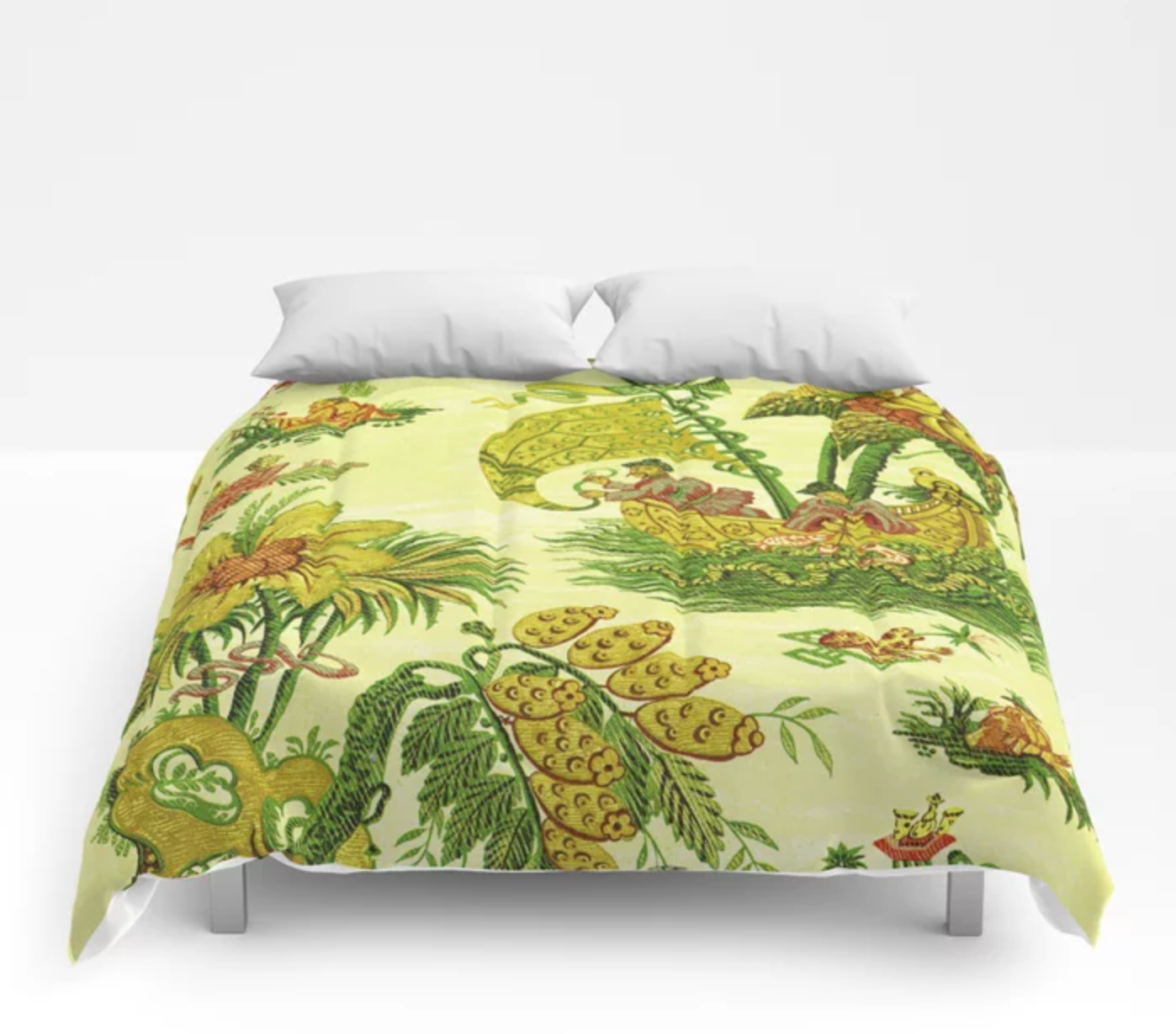 黄绿色床上用品