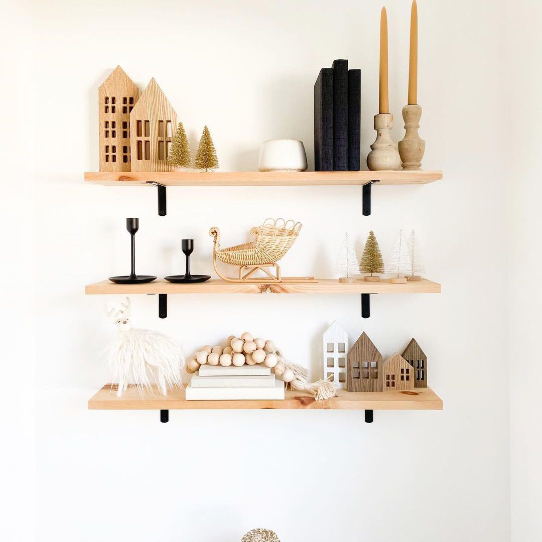 中性圣诞架子装饰。